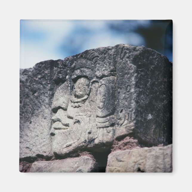 Ancient Mayan Ruins Photo Designad Färg Magnet (Framsidan)
