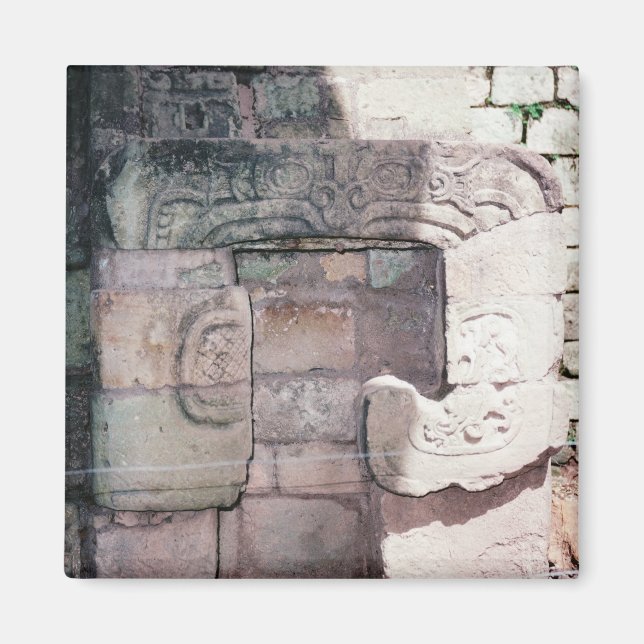 Ancient Mayan Ruins Photo Designad Refrigerator Magnet (Framsidan)
