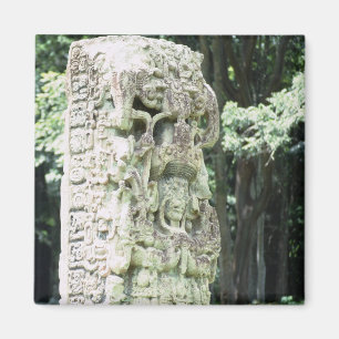 Ancient Mayan Ruins Photo Designad Square Magnet