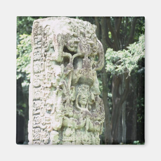 Ancient Mayan Ruins Photo Designad Square Magnet (Framsidan)
