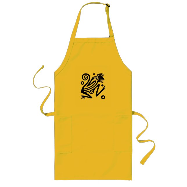 Ancient Mexican Motif Apron Långt Förkläde (Framsidan)