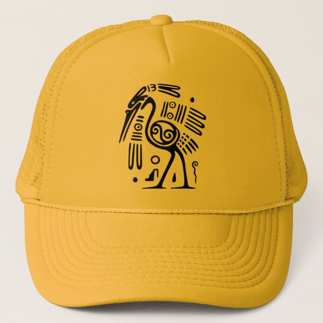 Ancient Mexican Motif Cap Truckerkeps (Framsida)