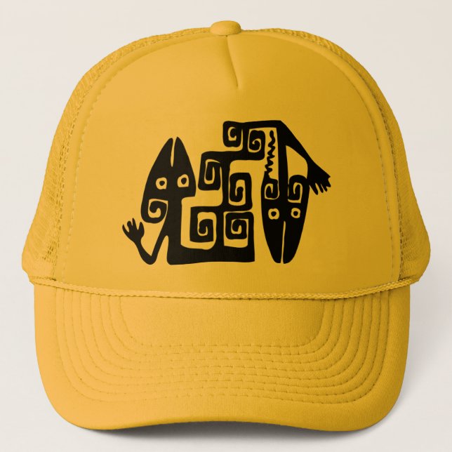 Ancient Mexican Motif Cap Truckerkeps (Framsida)