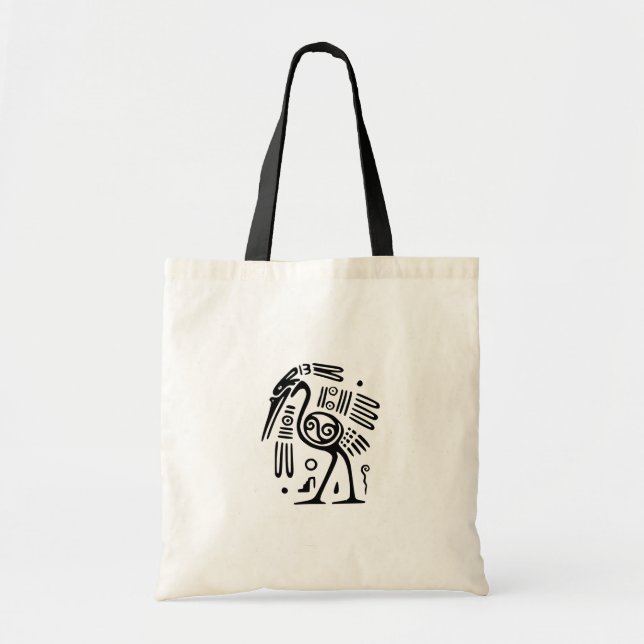 Ancient Mexican Motif Tote Bag Tygkasse (Framsidan)