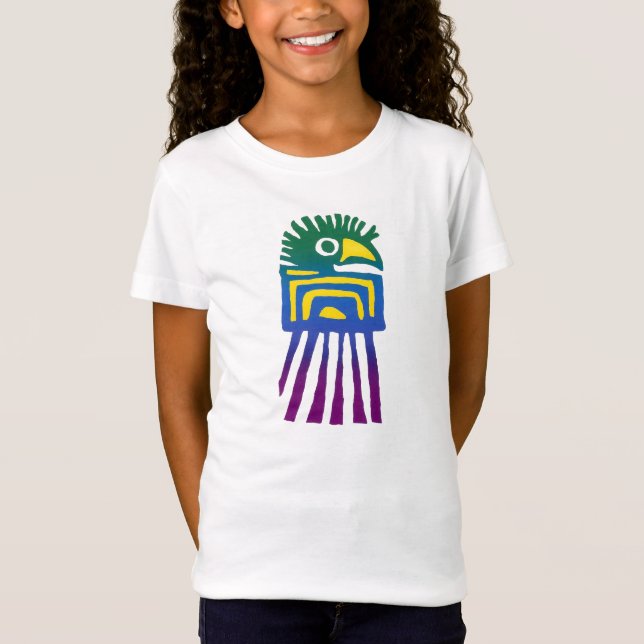 Ancient Mexikansk fågeldesign T-shirt (Framsida)