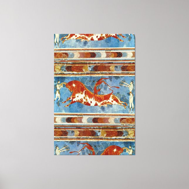 Ancient Minoan Crete Fresco Canvastryck (Framsida)