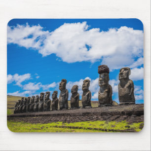 Ancient Moai Påsk Island Rapa Nui Musmatta