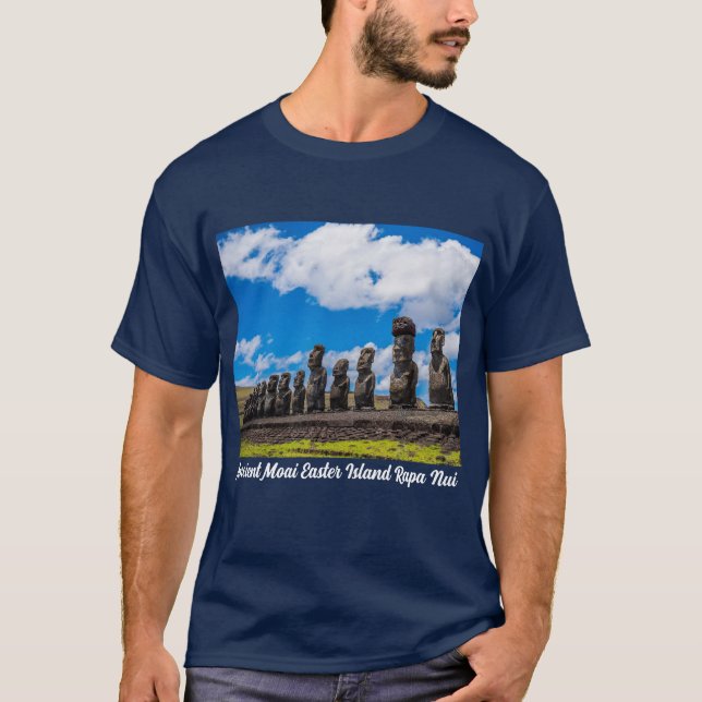 Ancient Moai Påsk Island Rapa Nui T Shirt (Framsida)