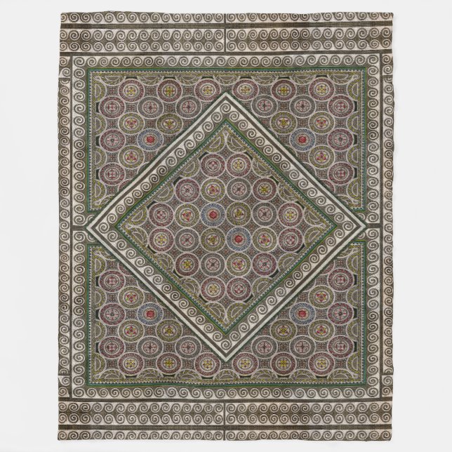Ancient Mosaic Sherpa Blanket Fleecefilt (Framsidan)