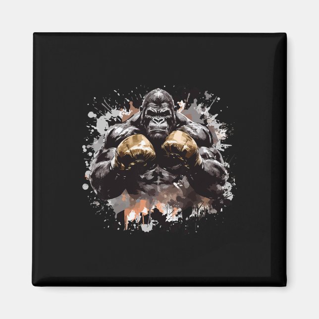 Ancient Motivation Inc Gorilla Boxnings Mästare Bo Magnet (Framsidan)