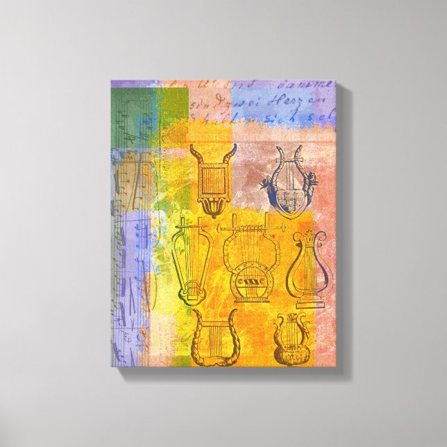 Ancient Musical Instruments Canvastryck (Framsida)