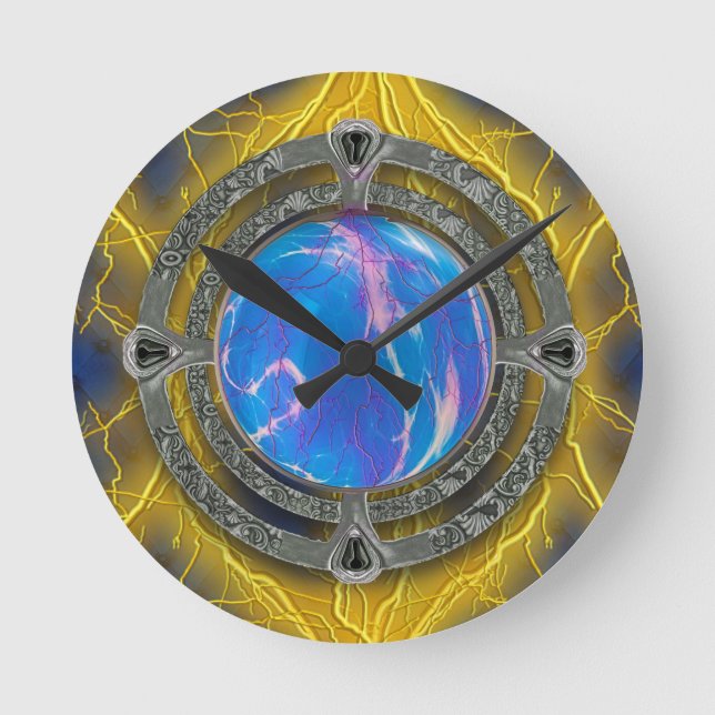 Ancient Mystical Tome of Magic Spådomars & Potions Rund Klocka (Framsida)