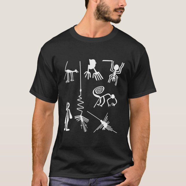 Ancient Nazca Linjer T Shirt (Framsida)