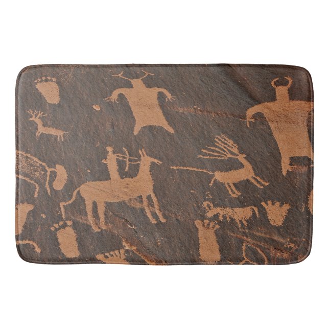 Ancient Newspaper Rock Petroglyphs Native American Badrumsmatta (Framsidan)