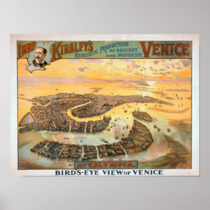 Ancient och modern Venedig i Olympia Aerial View Poster