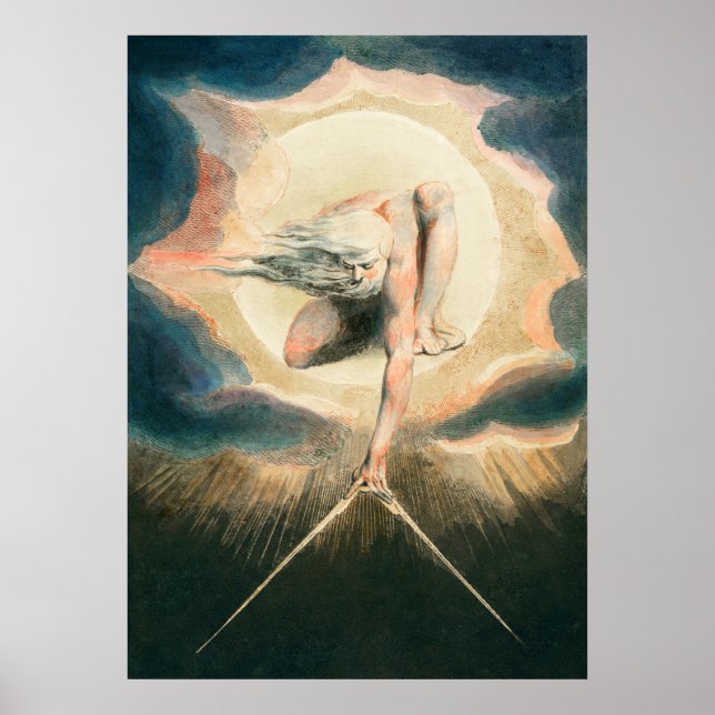 Ancient of Days Setting a Compass to the Earth Poster (Framsidan)