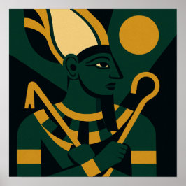 Ancient Osiris Divine Egyptian Gud Poster