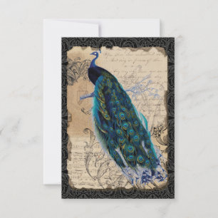 Ancient Peacock Vintage OSA Response Inbjudan