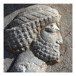 Ancient Persian Warrior Detail Persepolis Iran Fototryck