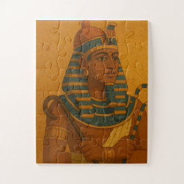 Ancient Pharaoh Porträtt Mystique Puzzle Guld Pussel