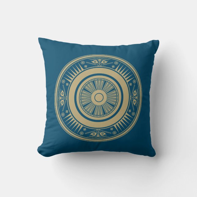 Ancient Rhodes Azure Solstice Pillow Kudde (Framsida)