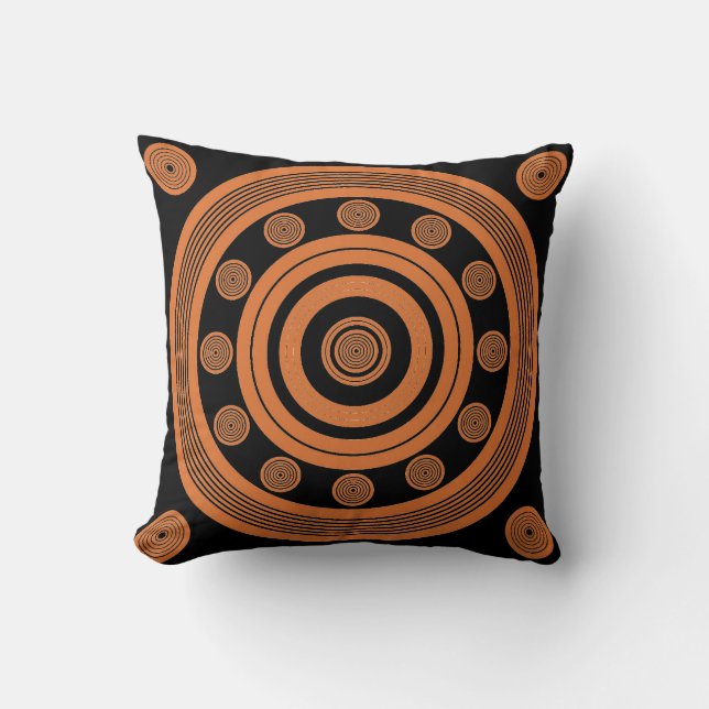 Ancient Rhodes Geometric Elegance Pillow Kudde (Framsida)