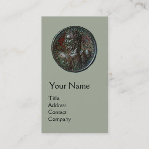 ANCIENT ROMAN BRONZE MEDALLION MONOGRAM, Grått Visitkort