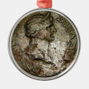 Ancient Roman Coin Julgransprydnad Metall