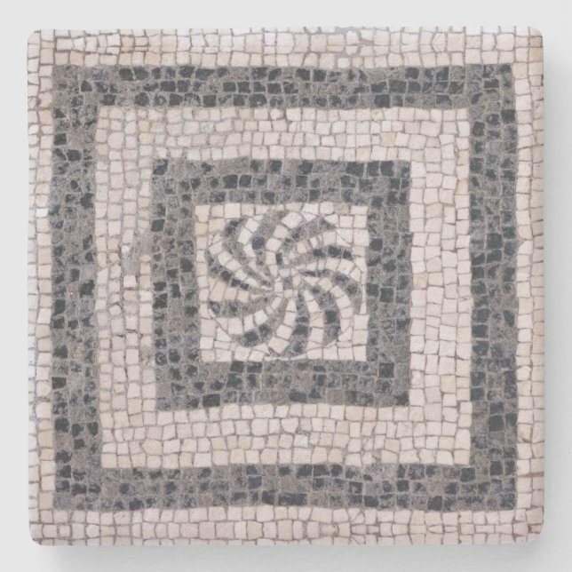 Ancient Roman Mosaic Spiral Stenunderlägg (Framsidan)