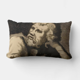 Ancient Roman Mythology Statue Sepia Accent Pillow Lumbarkudde
