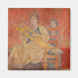 Ancient Roman Pompeii Grbor Fresco Musician Art Magnet