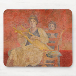 Ancient Roman Pompeii Grbor Fresco Musician Art Musmatta