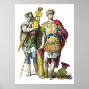 Ancient Roman Standard Bearer och General Poster