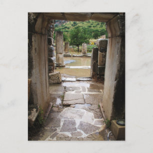 Ancient Roman stone-dörr i Ephesus, Turkiet Vykort