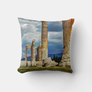 Ancient Ruins i Aten Grekland Kudde