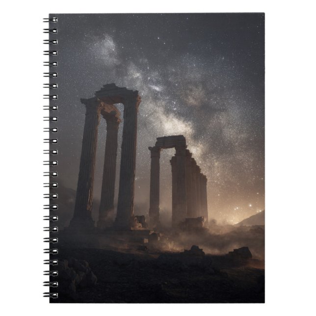 Ancient Ruins Starry Galaxy Notebook Anteckningsbok (Framsidan)