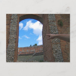 Ancient Ruins Taormina, Sicilien Vykort