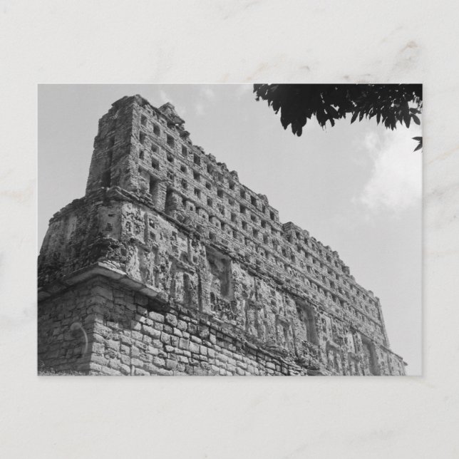 Ancient Ruins: Tempel 33 i Yaxchilan Vykort (Framsida)