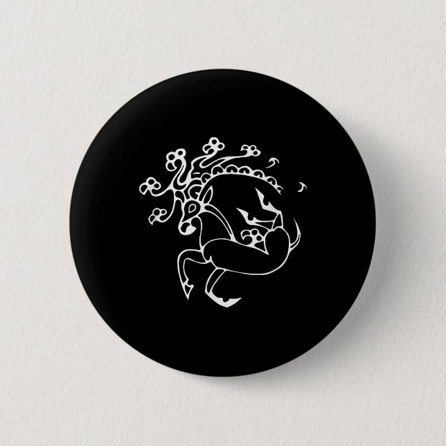 Ancient Russian Ice Maiden Priestess Tattoo Knapp (Framsida)