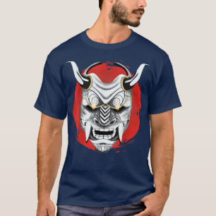 Ancient Samurai japansk Oni Mask, Design Ogre Sam T Shirt