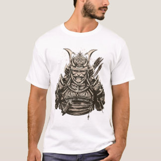 ancient samurai warrior in armor t shirt