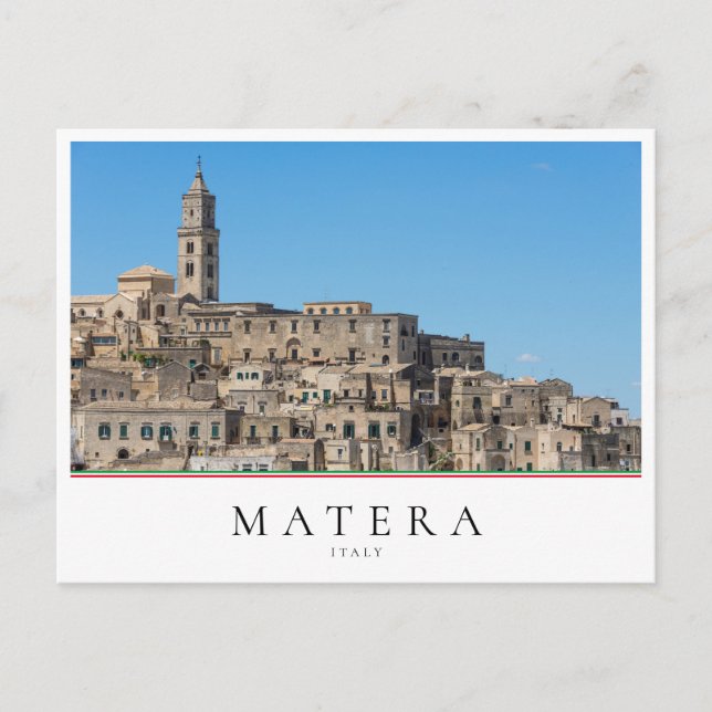 Ancient Sassi di Matera city i Italien Vykort (Framsida)