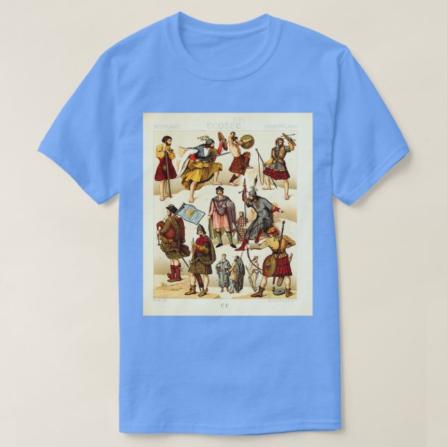 Ancient Scottish mode och livsstil 18:e århundrade T Shirt (Design framsida)