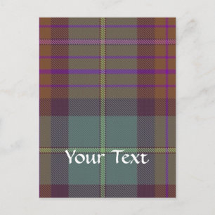 Ancient Scottish tartan Vykort