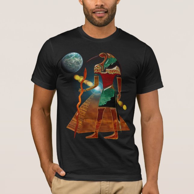 Ancient Secrets THOTH 3D Egyptian Scifi 2 T Shirt (Framsida)