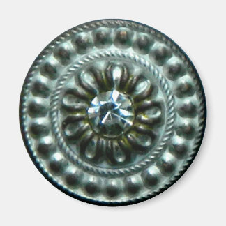 Ancient silver brooch med gem magnet