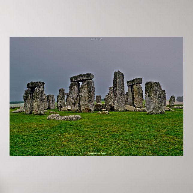 Ancient Site of Stonehenge Ständiga Stones England Poster (Framsidan)