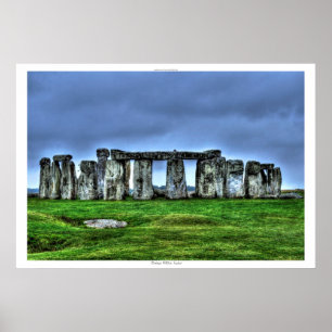 Ancient Site of Stonehenge Ständiga Stones England Poster
