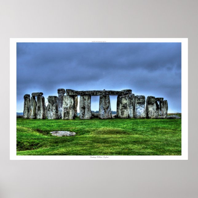 Ancient Site of Stonehenge Ständiga Stones England Poster (Framsidan)