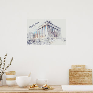 Ancient Sites Parthenon i Aten, Grekland Poster